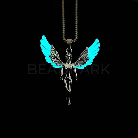 Luminous Glow in the Dark Alloy Pendant Necklaces PW-WG60E70-02-1