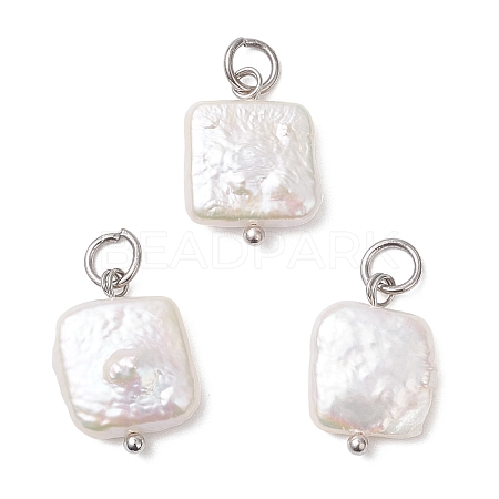 Natural Nucleated Pearl Keshi Pendants PALLOY-JF04626-02-1