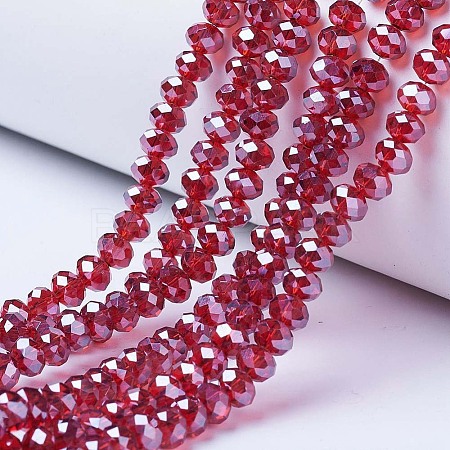 Electroplate Glass Beads Strands EGLA-A034-T8mm-A06-1