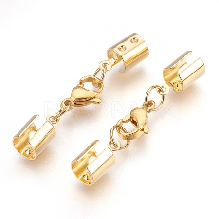 304 Stainless Steel Lobster Claw Clasps STAS-P207-07G-A-1