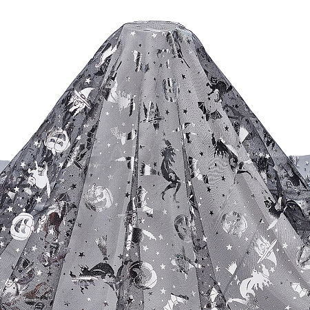 Halloween Polyester Mesh Fabric AJEW-WH0314-852E-1