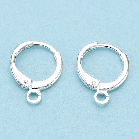 Brass Leverback Earring Findings KK-WH0065-05S-1