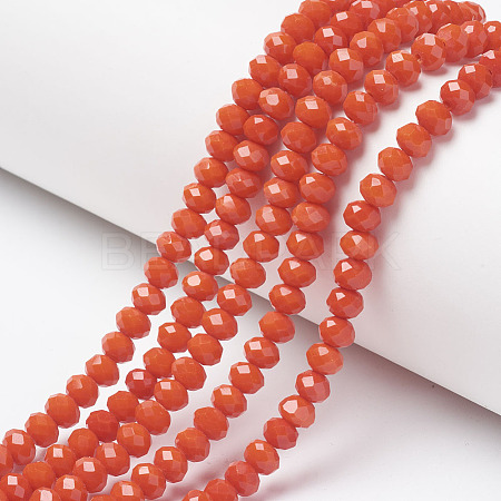 Opaque Solid Color Glass Beads Strands EGLA-A034-P10mm-D03-1