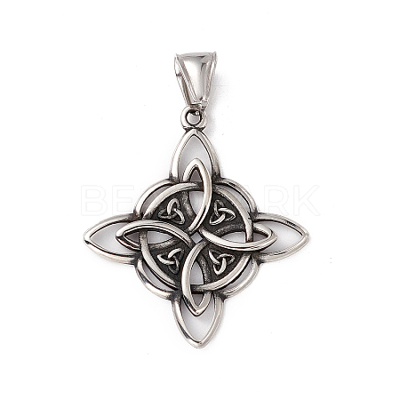 304 Stainless Steel Manual Polishing Pendants X-STAS-G267-08AS-1