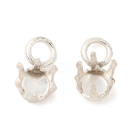 Ion Plating(IP) 304 Stainless Steel Charms Rhinestone Claw Settings X-STAS-U025-02A-S-1