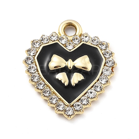 Alloy Rhinestone Pendants FIND-U026-14G-1