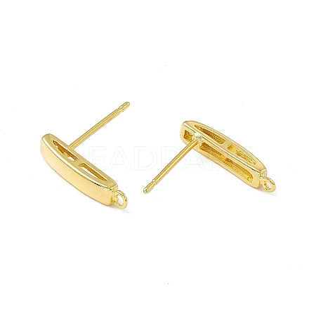 Brass Stud Earring Findings KK-A172-33G-1