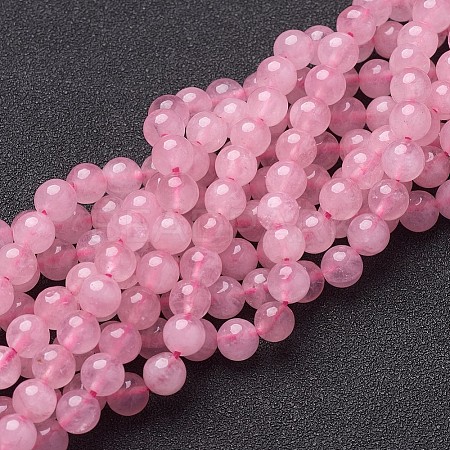 Natural Rose Quartz Beads Strands GSR6mmC034-1