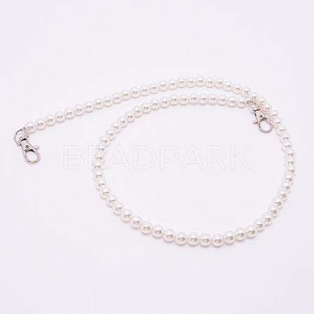 White Acrylic Round Beads Bag Handles FIND-TAC0006-23C-02-1