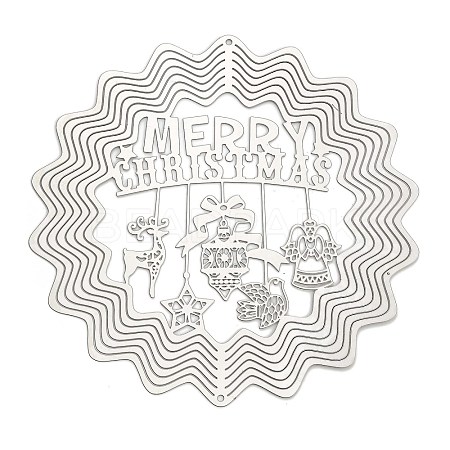 Christmas 201 Stainless Steel Laser Cut Connector Charms STAS-Z116-03P-03-1