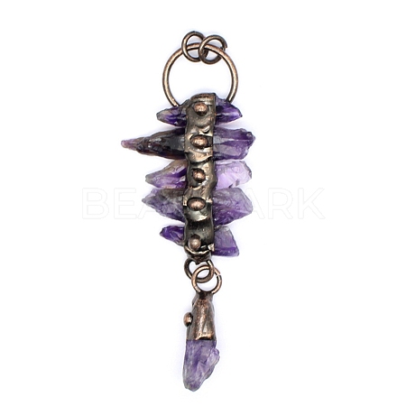 Natural Amethyst Big Pendants PW-WG14767-04-1