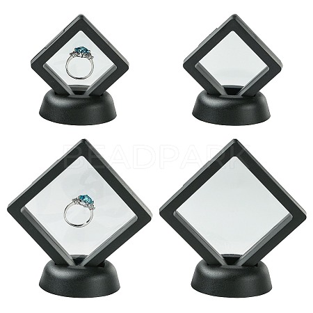 4Pcs 2 Styles Plastic 3D Floating Frame Display Holder ODIS-FS0001-02B-1