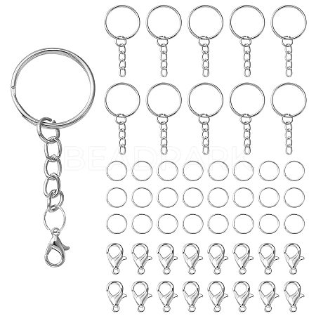 20Pcs Iron Split Key Rings IFIN-YW0003-40-1