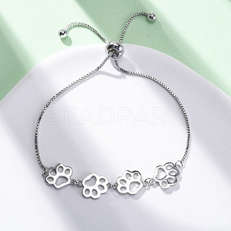 Brass Box Chain Slider Bracelets BJEW-S169-01P-1