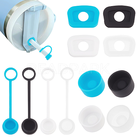 AHADERMAKER 4 Sets 4 Colors Silicone Dustproof Spill Proof Stopper AJEW-GA0006-72-1