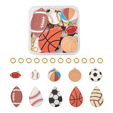 DIY Sports Themed Pendants Jewelry Making Finding Kits DIY-PJ0001-35-1