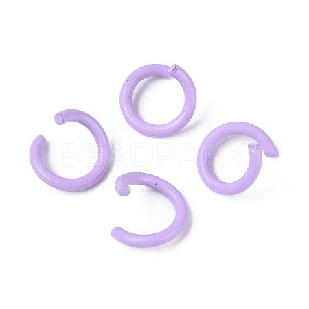 Spray Painted Iron Open Jump Rings IFIN-T017-04B-15-1