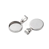 304 Stainless Steel Pendant Cabochon Settings STAS-L282-010P-04-2