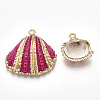 Spray Paint & Electroplate Sea Shell Pendants X-SSHEL-S262-09-2