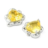 Brass Micro Pave Cubic Zirconia Charms KK-L208-06P-04-3