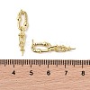 Brass with Cubic Zirconia Stud Earrings Findings KK-B087-07G-3