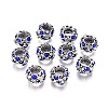 Alloy Rhinestone Rondelle European Beads ALRI-J051-04AS-1