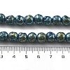 Electroplated Natural Lava Rock Beads Strands G-A251-E01-01E-4