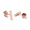 Ion Plating(IP) 304 Stainless Steel Cuboid Stud Earrings for Women EJEW-K243-01R-2