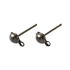 Iron Stud Earring Findings IFIN-F136-4mm-08AB-1