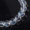 Electroplate Glass Beads Strands X-EGLA-Q062-8mm-A08-3