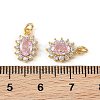 SHEGRACE Brass Micro Pave Cubic Zirconia Pendants XGRQ2O071-446B-G-3