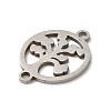 304 Stainless Steel Connector Charms STAS-D013-02A-P-2