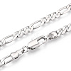 Brass Figaro Chain Necklaces and Bracelets Sets SJEW-N0039-01P-2