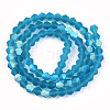 Imitate Austrian Crystal Bicone Frosted Glass Beads Strands EGLA-A039-T6mm-MB01-2