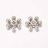 Snowflake Zinc Alloy Beads Spacers X-PALLOY-Q062-AS-2
