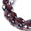 Transparent Electroplate Glass Beads Strands EGLA-N013-T8mm-B05-3