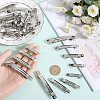 80Pcs 4 Styles Iron Hair Barrette Findings IFIN-SC0001-64-3