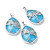 Dyed Natural White Jade Pendants G-G900-01P-18-1
