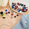 BENECREAT 72Pcs 12 Colors 1-Hole PU Leather Buttons DIY-BC0006-43-4