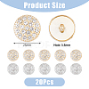 20Pcs 2 Colors 1-Hole ABS Plastic Shank Buttons BUTT-HY0001-06-2