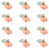 20Pcs Transparent Glass Charms PALLOY-YW00094-1