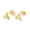 304 Stainless Steel Tiny Triangle Stud Earrings with 316 Stainless Steel Pins for Women EJEW-J043-07G-1