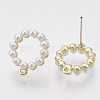 Alloy Stud Earring Findings LS-X-PALLOY-N0149-09-2