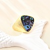 Ocean Styles Brass Cuff Rings for Women RJEW-F184-18G-4