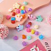 50Pcs 15 Style Food Grade Eco-Friendly Silicone Beads SIL-TA0001-10-14