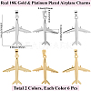 12Pcs 2 Colors Brass Pendants KK-BBC0019-89-2