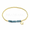Natural Malaysia Jade(Dyed) Round Beaded Stretch Bracelet with 304 Stainless Steel Star Charms BJEW-JB08059-03-1