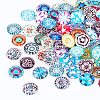 Printed Glass Half Round/Dome Cabochons GGLA-PH0002-10mm-04G-2