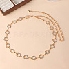 Flower Alloy Crystal Rhinestone Link Chain Waist Belly Chains for Women FS-WG46C0E-02-2