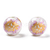 Floral Printed Porcelain Beads PORC-Q199-8mm-02-3